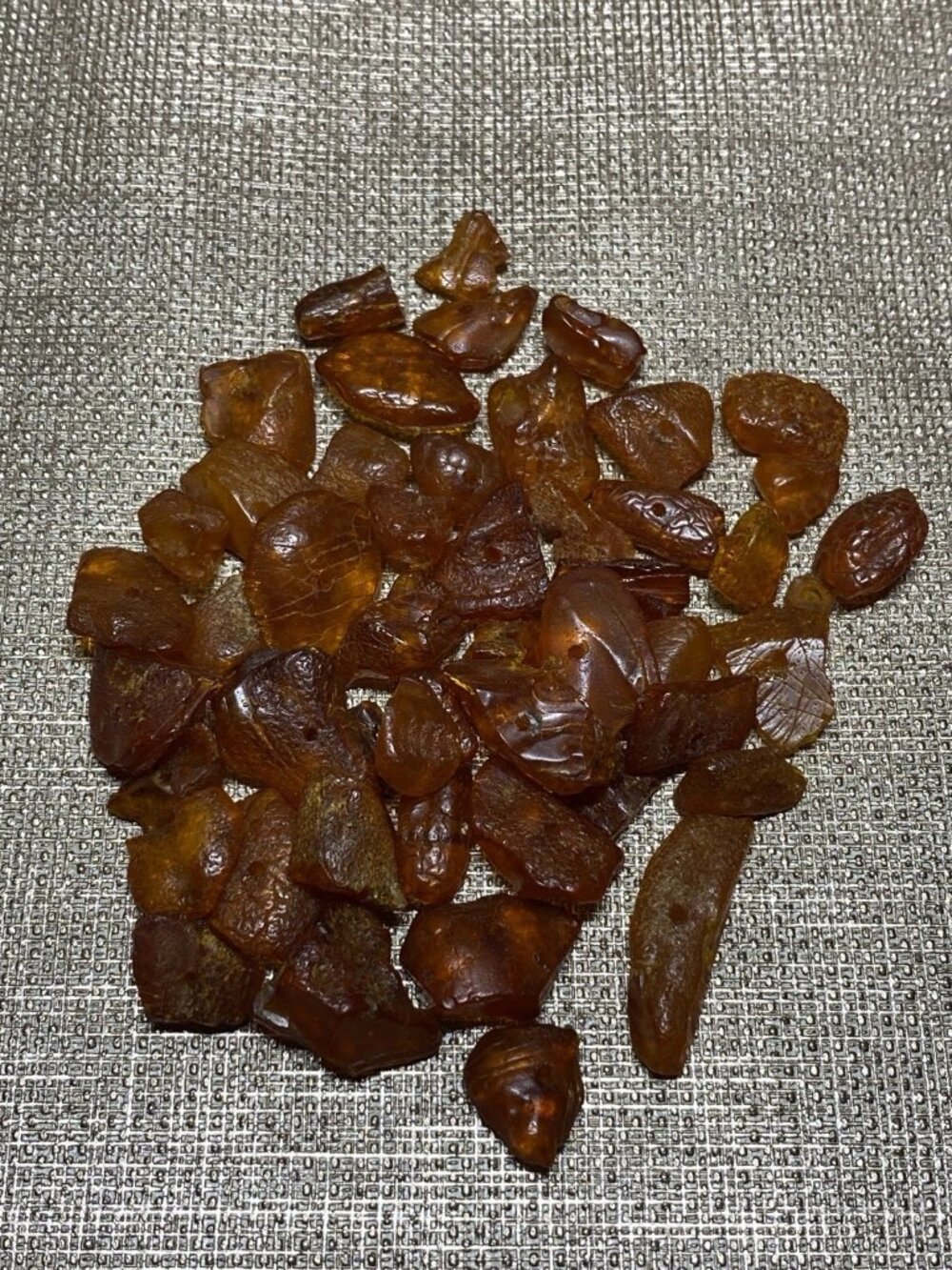 Natural Baltic Amber Beads Lot Drilled Raw Amber Pieces 14.25g
